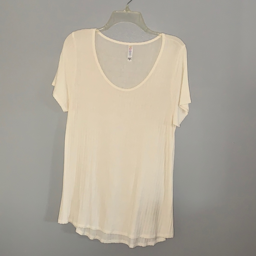 Sheer Soft Tee with Texture Stripes